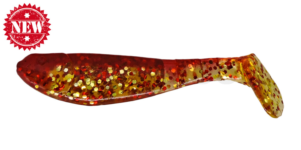 Kopyto-Classic 2,5" (ca.7,0 cm) klar-gold, rot Glitter