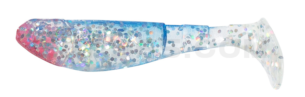 Kopyto-Classic 2,5" (ca.7,0 cm) klar silber-Glitter / blau