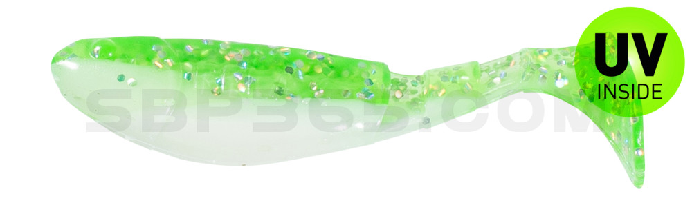 Kopyto-Classic 2,5" (ca.7,0 cm) reinweiss / grün-Glitter