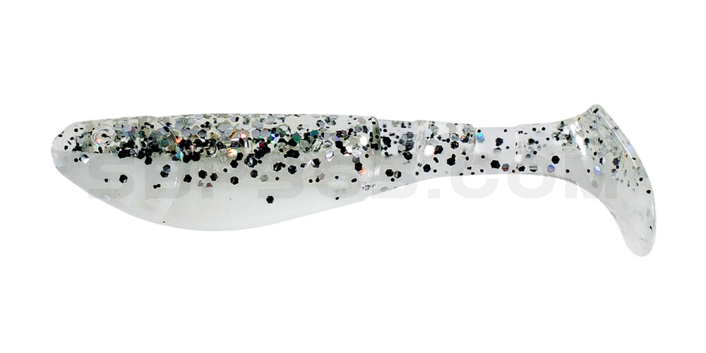 Kopyto-Classic 2,5" (ca.7,0 cm) reinweiss / klar salt´n pepper Glitter