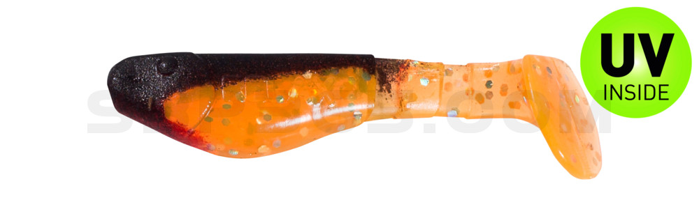 Kopyto-Classic 2" (ca. 5,0 cm) klar fluoorange-Glitter / schwarz