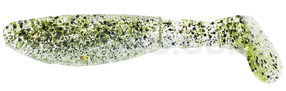 Kopyto-Classic 3" (ca. 8,0 cm) klar silber Glitter / chartreuse Glitter
