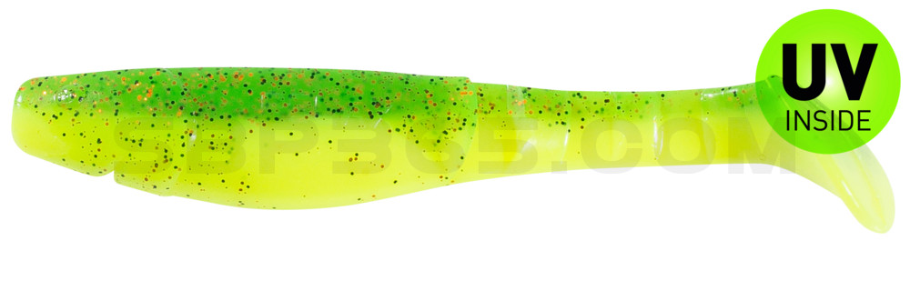 Kopyto-Classic 4" (ca. 11,0 cm) fluogelb  / grün-Glitter