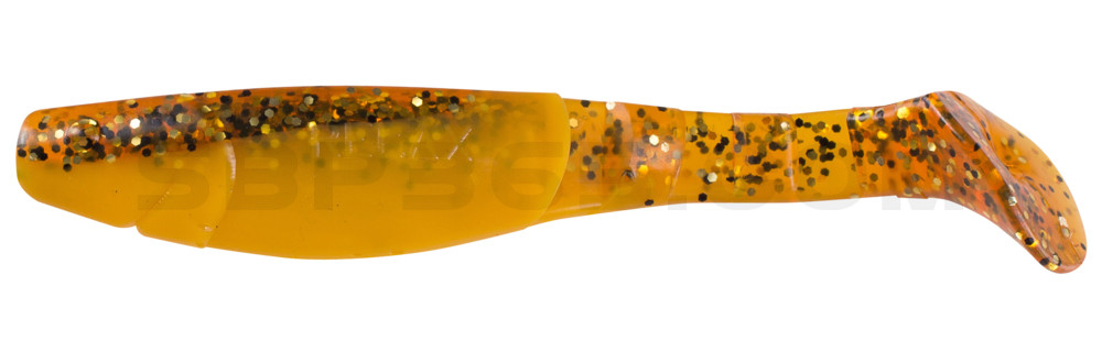 Kopyto-Classic 4" (ca. 11,0 cm) gelb / motoroil Glitter