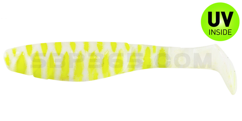 Kopyto-Classic 4" (ca. 11,0 cm) reinweiss / fluogelb gestreift
