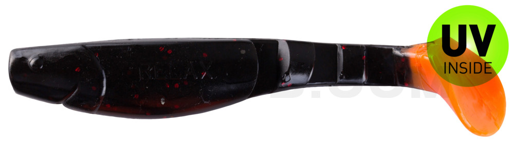 Kopyto-Classic 4" (ca. 11,0 cm) schwarz-rot-glitter / orange tail