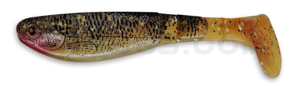 Kopyto-Nature 2,5" (ca.7,0 cm) goldperl-Glitter / Barsch