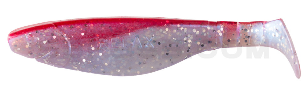 Kopyto-River 4" (ca. 11,0 cm) blauperl-Glitter / rot