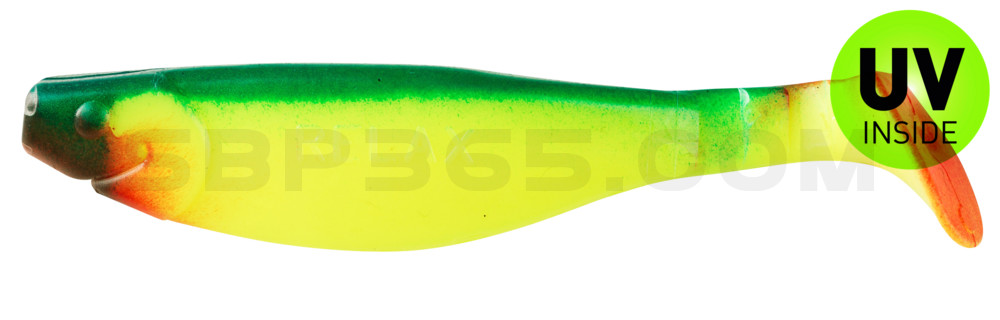 Kopyto-River 4" (ca. 11,0 cm) fluogelb / blau