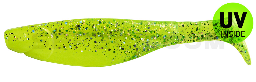 Kopyto-River 4" (ca. 11,0 cm) fluogelb  / fluogrün-Glitter