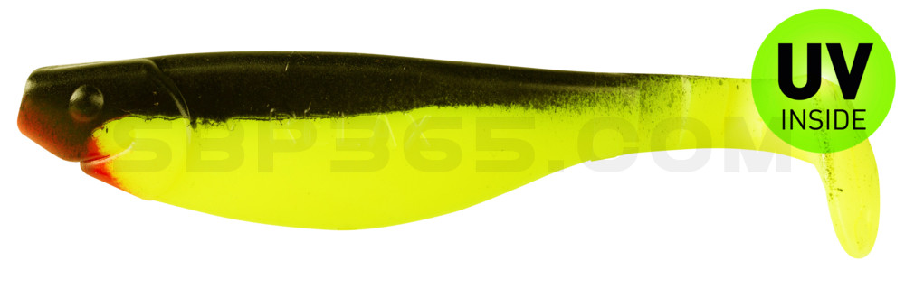 Kopyto-River 4" (ca. 11,0 cm) fluogelb / schwarz