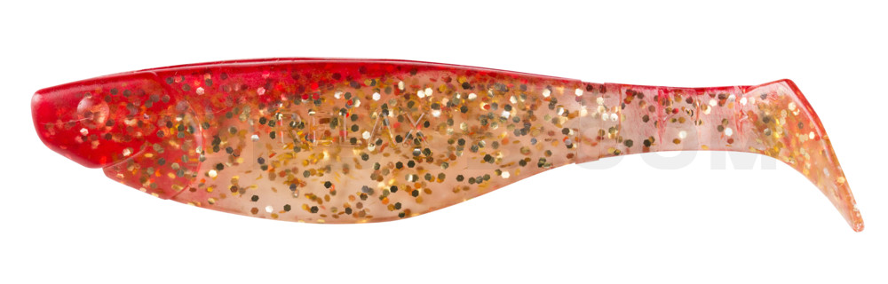 Kopyto-River 4" (ca. 11,0 cm) klar gold-Glitter / rot