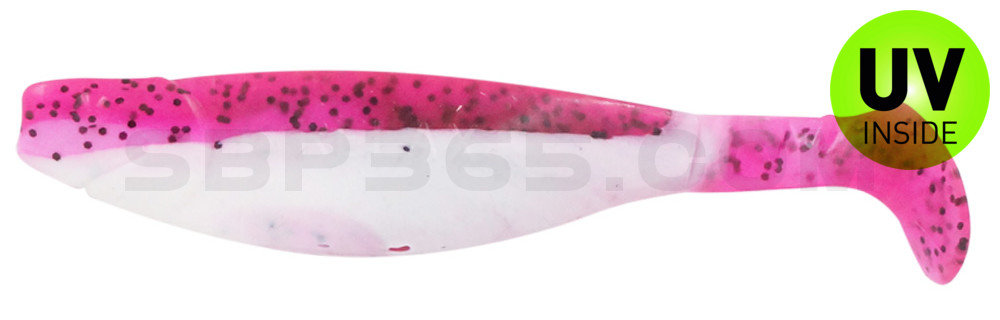 Kopyto-River 4" (ca. 11,0 cm) reinweiss / hot pink Glitter