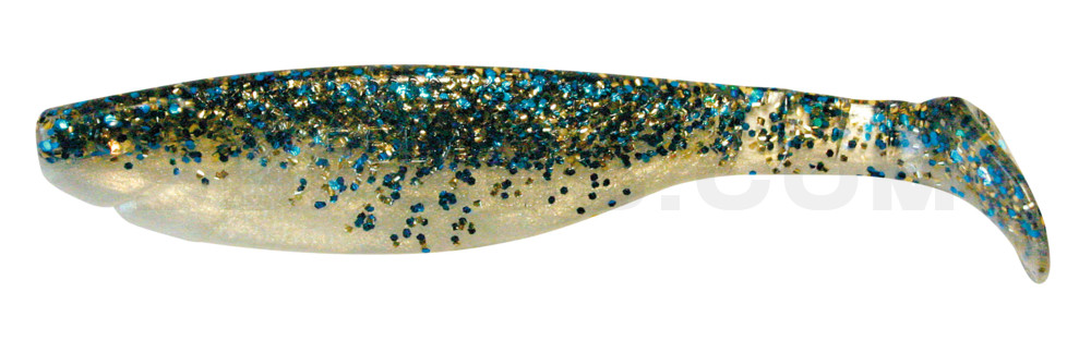 Kopyto-River 5" (ca. 13,0 cm) goldperl / klar blau Glitter