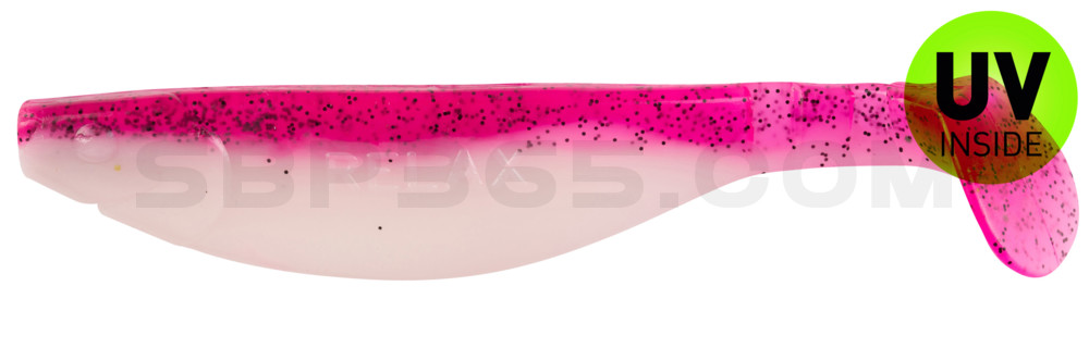 Kopyto-River 5" (ca. 13,0 cm) reinweiss / hot pink Glitter