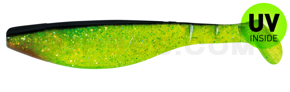 Kopyto-River 6" (ca. 16,0 cm) grün(chartreuse)-Glitter / schwarz