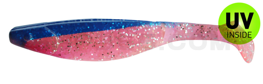 Kopyto-River 6" (ca. 16,0 cm) hot pink-Glitter Perleffekt / blau