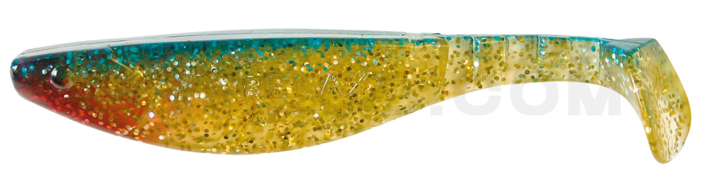 Kopyto-River 6" (ca. 16,0 cm) klar gold-Glitter / blau