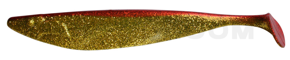 Megalodon 12" (ca. 30,0 cm) klar gold-Glitter / rot