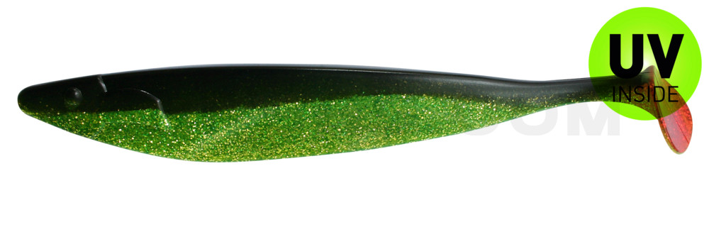 Megalodon 15" (ca. 40,0 cm) grün(chartreuse)-Glitter / schwarz