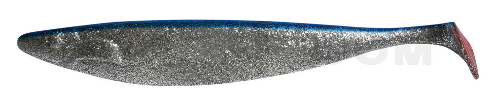 Megalodon 15" (ca. 40,0 cm) klar silber-Glitter / blau