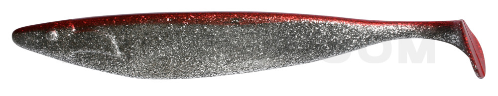 Megalodon 15" (ca. 40,0 cm) silber-glitter-rot