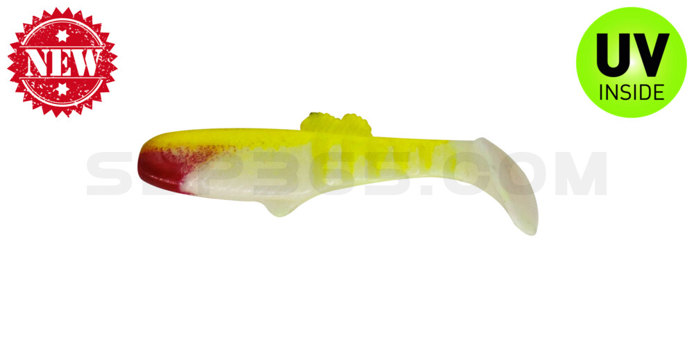 Montana 2,5" (ca. 7cm) reinweiss / fluogelb