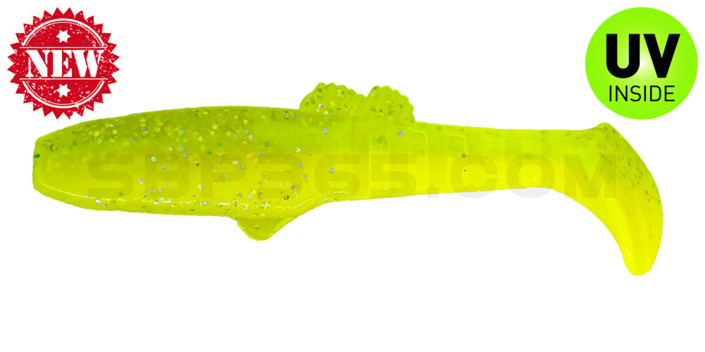 Montana 4,5" (ca. 12,5 cm) fluogelb  / fluogrün-Glitter