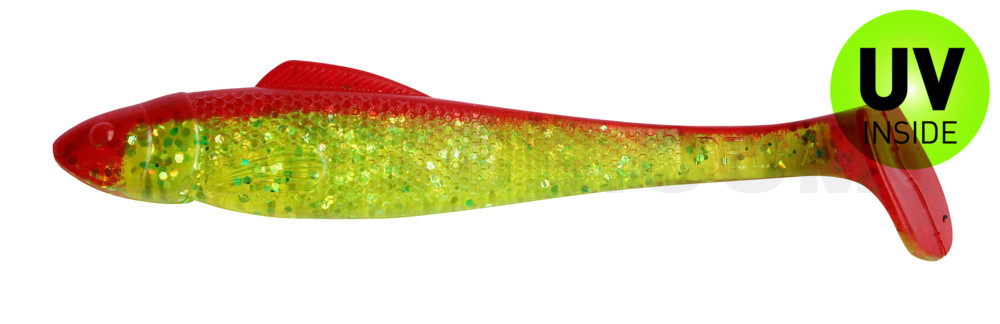 Ohio 4" (ca. 11,0 cm) grün(chartreuse)-Glitter / rot