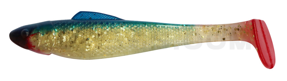Ohio 4" (ca. 11,0 cm) milchgold-Glitter / blau
