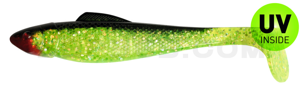 Ohio 5" (ca. 13 cm) grün(chartreuse)-Glitter / schwarz