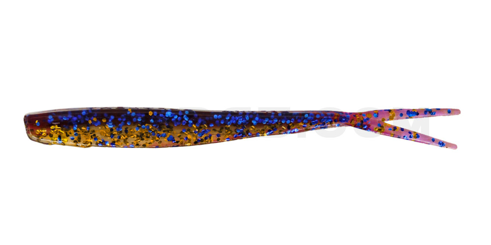 Oklahoma 5" (ca. 13 cm) im Original Relax ZIP BAG klar gold Glitter / violett-electric blue Glitter
