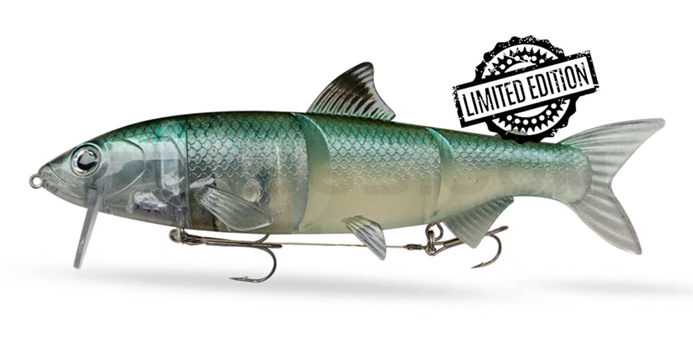 RenkyOne - Hybrid Fishing Lure 10" (ca. 25cm) slow sinking im Hartschalenblister Bleak Ghost