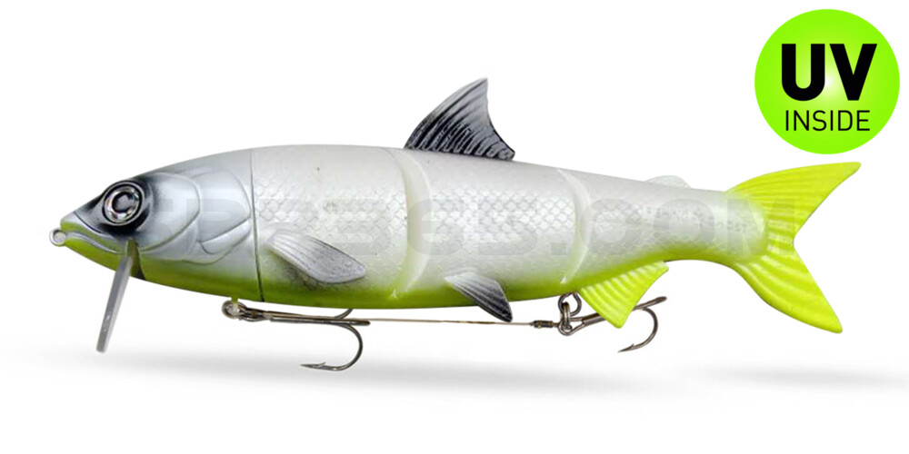 RenkyOne - Hybrid Fishing Lure 10" (ca. 25cm) slow sinking im Hartschalenblister Lemon Cream