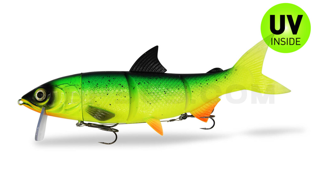 RenkyOne - Hybrid Fishing Lure 7" (ca. 18 cm) slow sinking im Hartschalenblister Green Inferno