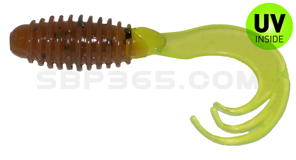 Ring Triple Grub 2"(ca. 4,7 cm) Pumkin Seed/chartreuse