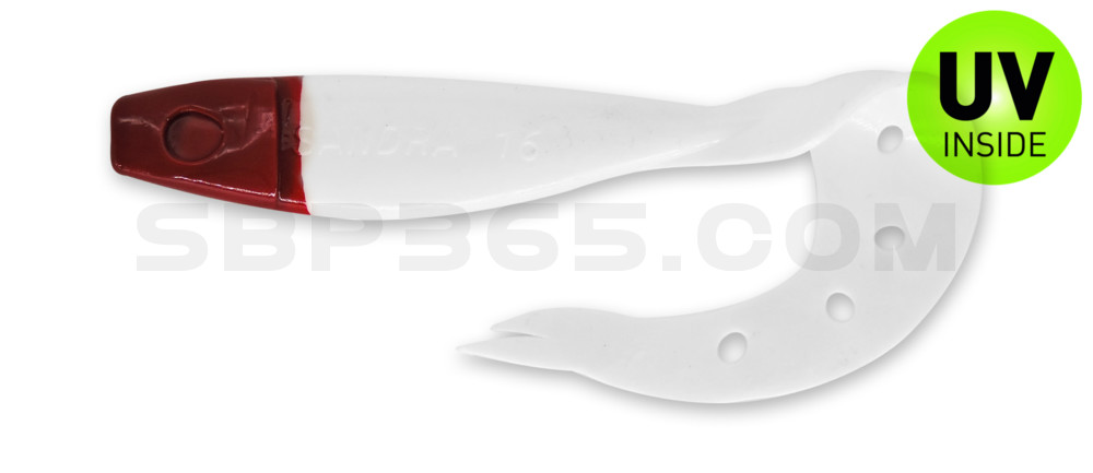 Sandra 2,5" (ca. 7 cm) reinweiss / Red Head