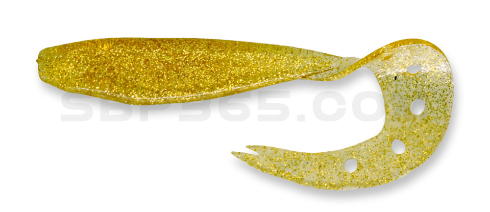 Sandra 3,5" (ca. 9 cm) klar gold-Glitter