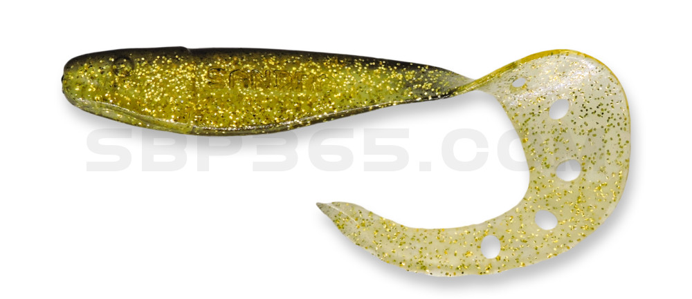 Sandra 3,5" (ca. 9 cm) klar gold-Glitter / schwarz