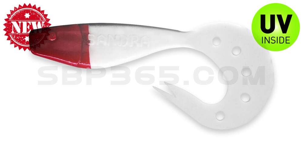Sandra 4,5" ( ca. 12 cm) reinweiß / schwarz