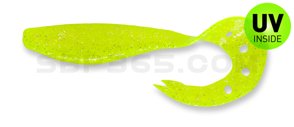 Sandra 6" (ca. 15 cm) grün(chartreuse)-Glitter