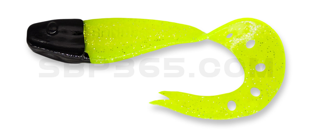 Sandra 6" (ca. 15 cm) grün(chartreuse)-Glitter / Black Head