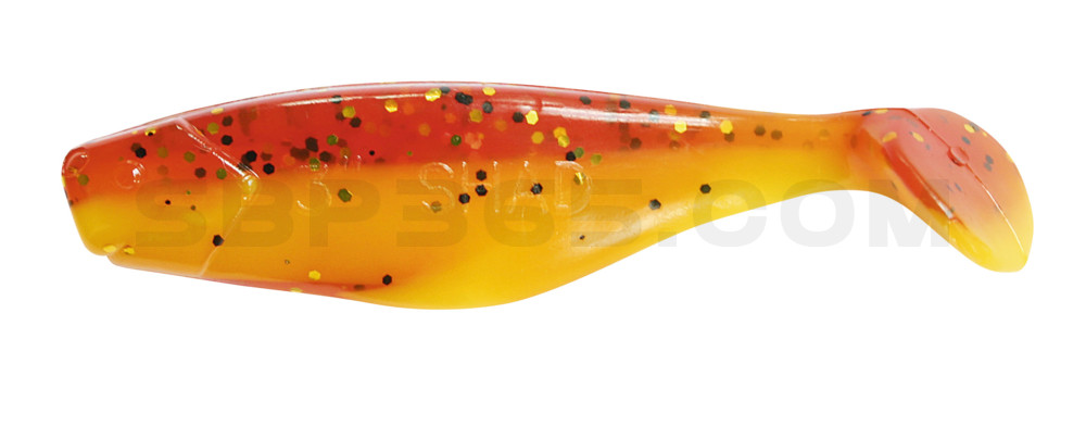 Shad 3" (ca. 8,0 cm) gelb / motoroil Glitter