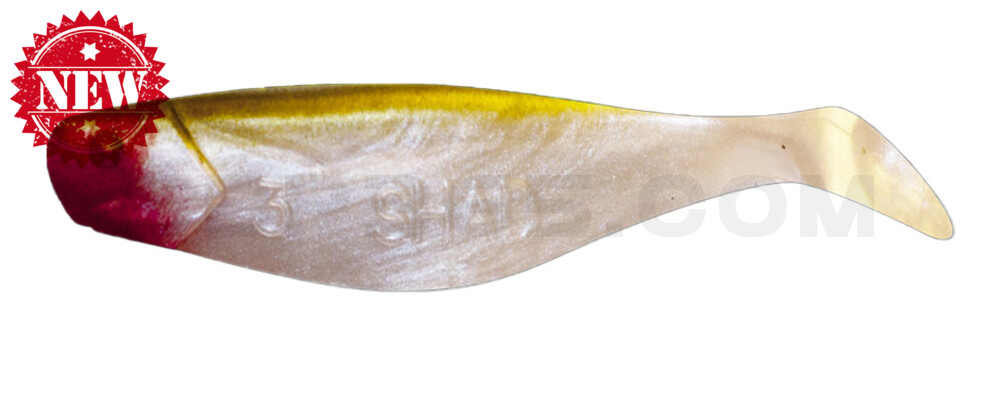 Shad 3" (ca. 8,0 cm) perlweiss / boddengrün