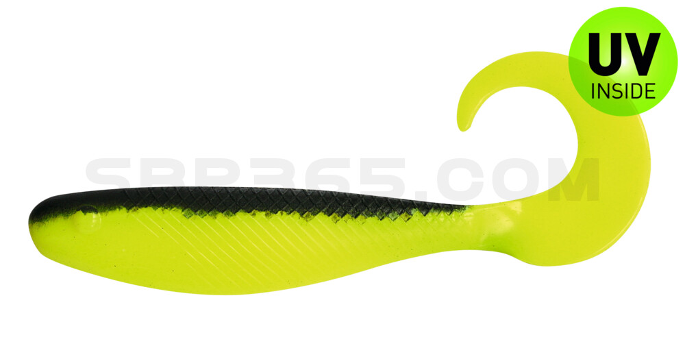 Shad Grub 3,5" (ca. 9,0 cm) fluogelb / schwarz