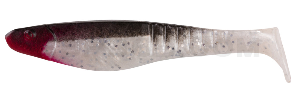 Shark 4" (ca. 11,0 cm) perlweiss-Glitter / schwarz