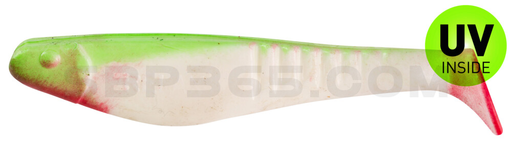 Shark 4" (ca. 11,0 cm) reinweiss / grün