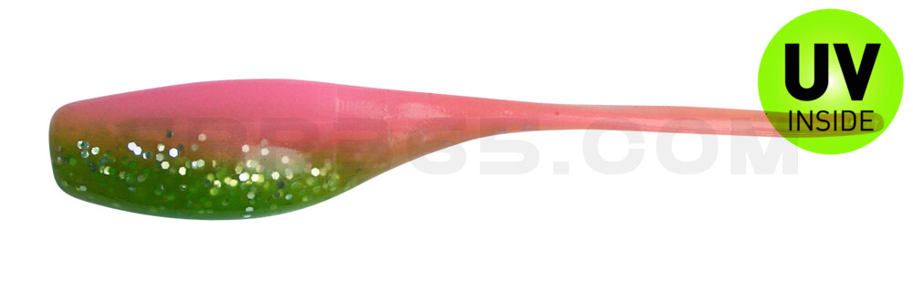 Stinger Shad 2" (5,2cm) chartreuese glitter / bubblegum