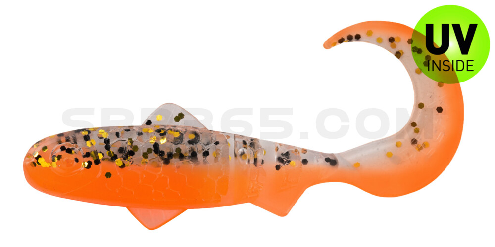 Super Banjo 3" (ca. 7,5 cm) orange / klar gold,schwarz Glitter