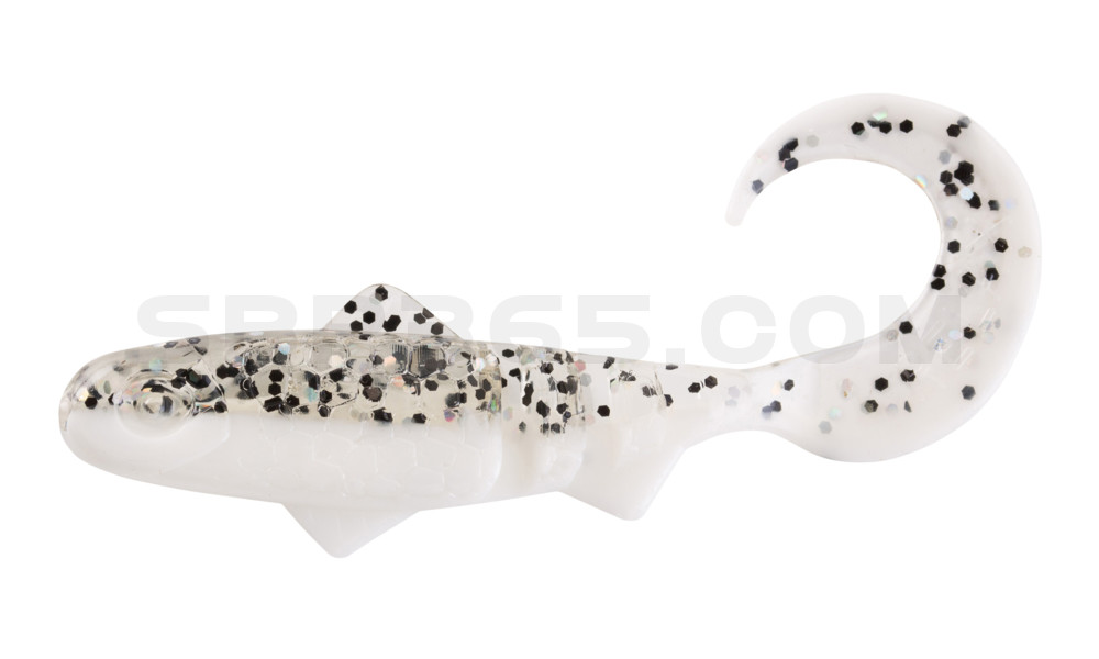 Super Banjo 3" (ca. 7,5 cm) reinweiss / klar salt´n pepper Glitter